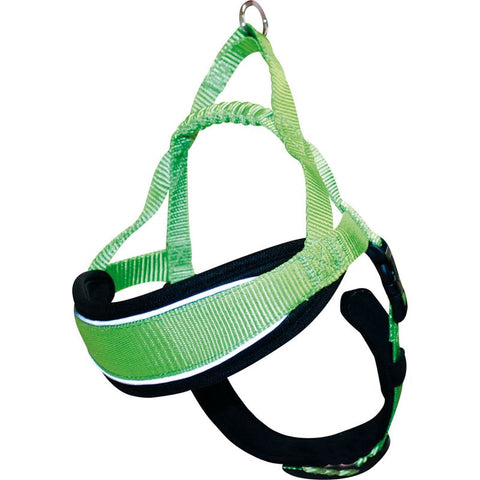 Pettorina Svedese Endurance Hiking in nylon imbottito e catarifrangente per cani VERDE M 58-66 CM