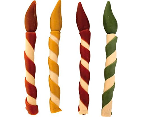 Croci Pet's Party Candles - Snack complementare per cane, Candeline di Compleanno per cani, totalmente commestibile, senza zuccheri aggiunti, 4 Pz/28g