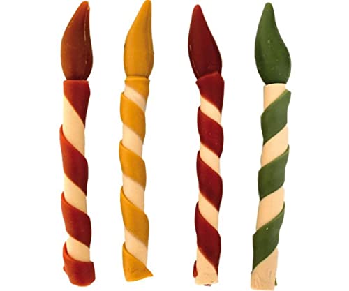 Croci Pet's Party Candles - Snack complementare per cane, Candeline di Compleanno per cani, totalmente commestibile, senza zuccheri aggiunti, 4 Pz/28g