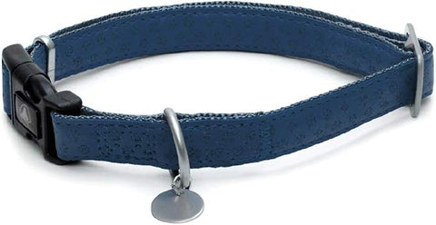 Croci Collare in Similpelle, Blu, 48-70 cm x 25 mm