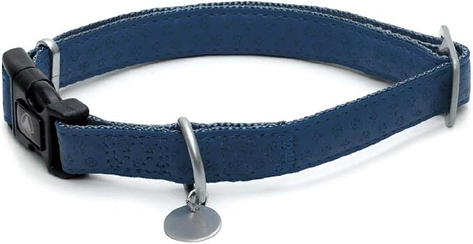 Croci Collare in Similpelle, Blu, 48-70 cm x 25 mm