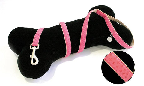 Croci Guinzaglio in Similpelle, Rosa, 120 cm x 25 mm