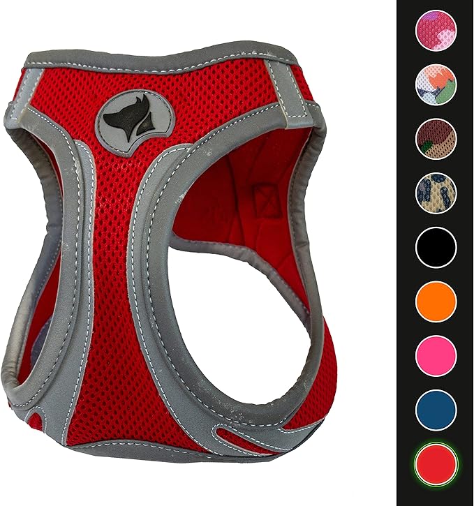 Croci  - Pettorina Riflettente Per Cani, Multicolore (Rosso), M, 1 Pezzo