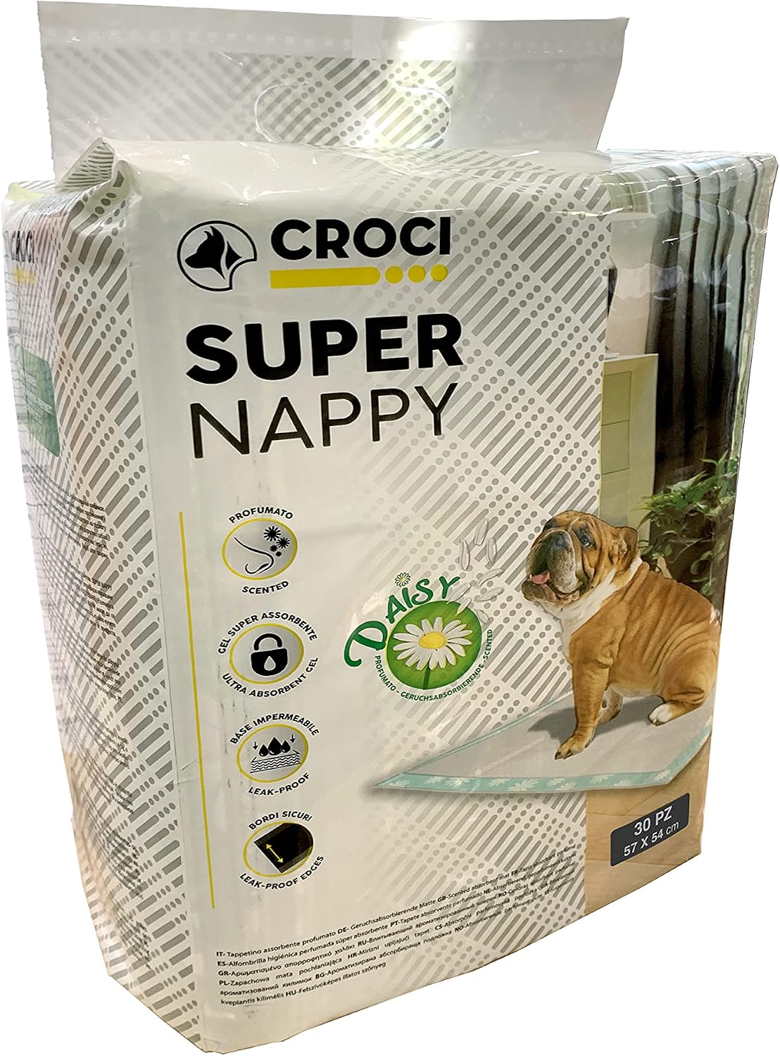 Tappetino traversina Assorbente - Super Nappy Daisy 30 pz., 84 x 57 cm
