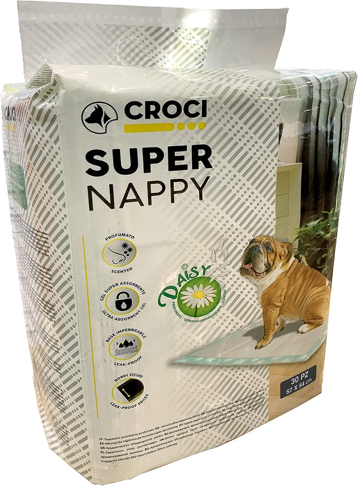 Tappetino traversina Assorbente - Super Nappy Daisy 30 pz., 84 x 57 cm