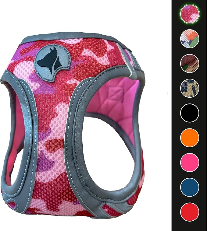 Croci  - Pettorina Riflettente Per Cani, Multicolore (Army Pink), XL, 1 Pezzo