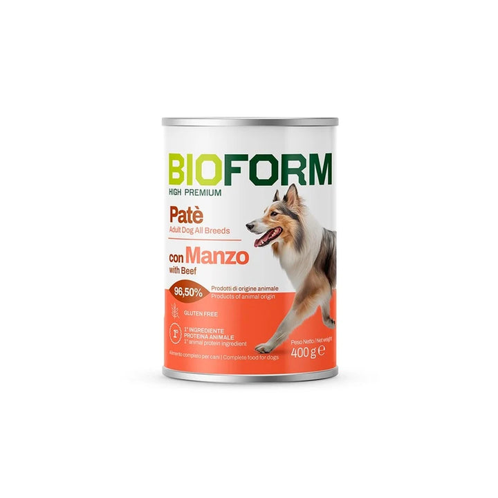 BIOFORM PATE' DOG MANZO 400 GRAMMI GLUTEN FREE