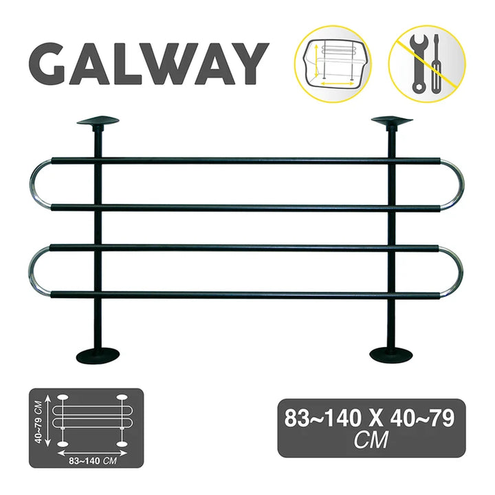 Galway: divisorio auto per cani tubolare 2 traverse
