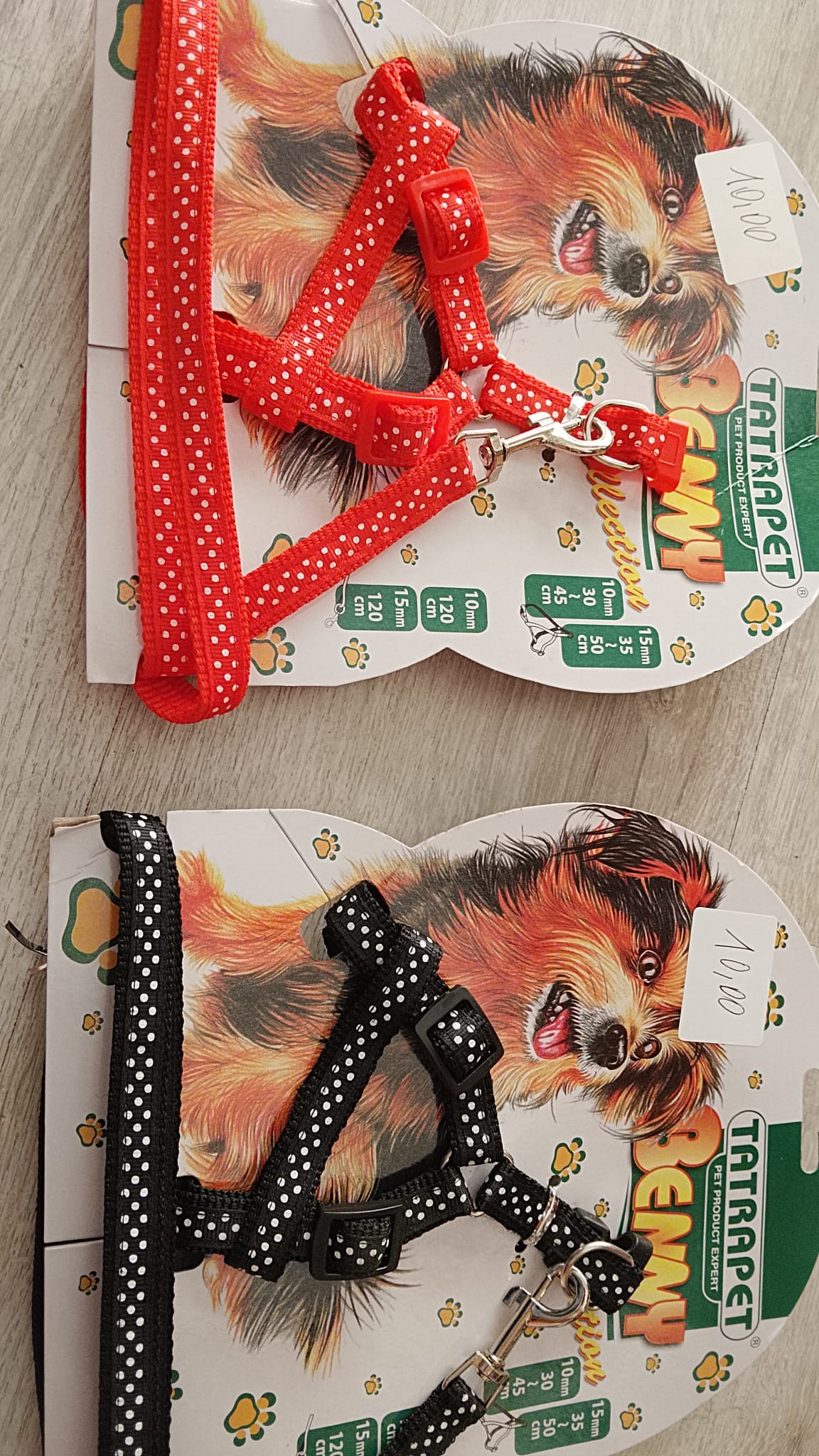 TATRAPET BENNY GUINZAGLIO PETTORINA PARURE COLORE NERO 1,5 -35-50 -120 CM