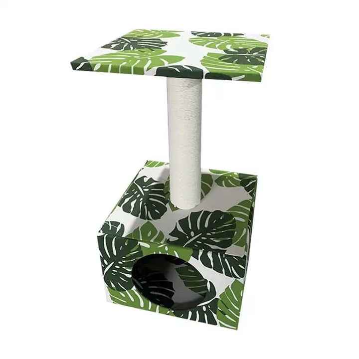 Green Leaves Cave: tiragraffi per gatti  30x30x55cm.