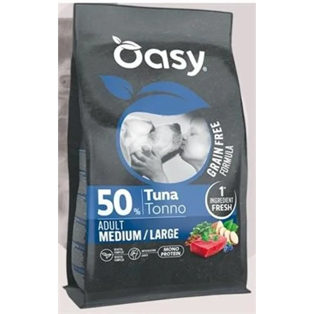 Oasy Dog Grain Free Medium & Large Adult Tonno 10 kg