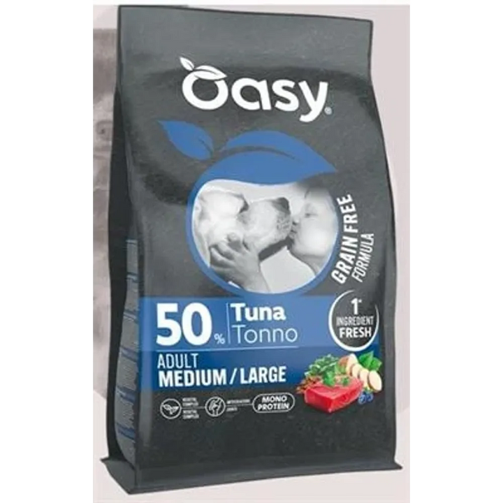 Oasy Dog Grain Free Medium & Large Adult Tonno 10 kg