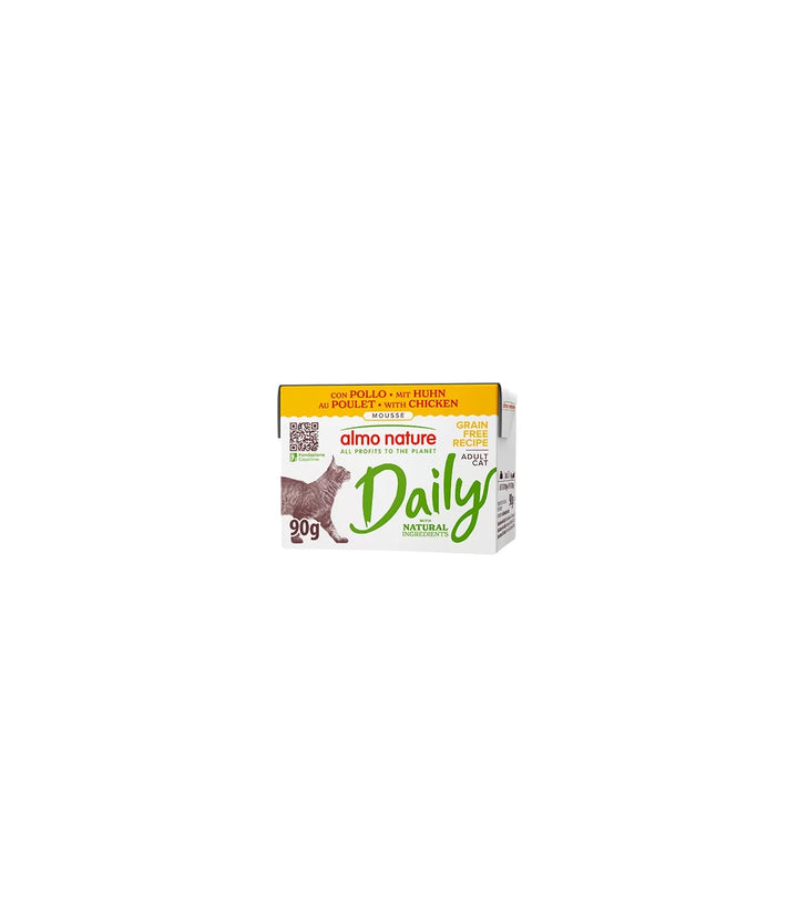 Almo nature daily gatto mousse con pollo 90 gr tetra pak
