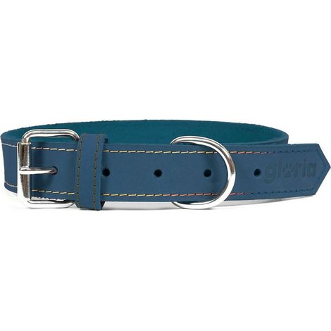COLLARE NABUK GLORIA BLU 40 CM X 15 MM