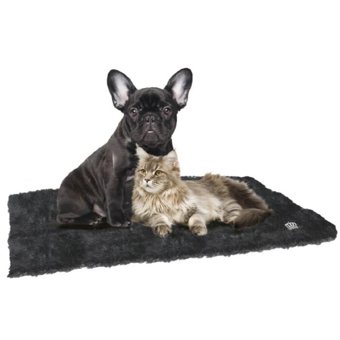 Croci Tappetino Autoriscaldante Furry nero 90 x 64 cm CANI GATTI