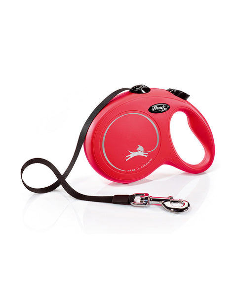 Guinzaglio automatico FLEXI NEW CLASSIC L 5m nastro rosso made in germany ottima qualita'