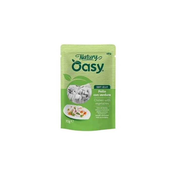 Oasy Cat Natury Soft Jelly Filetti di Pollo con Verdure Busta 70 g