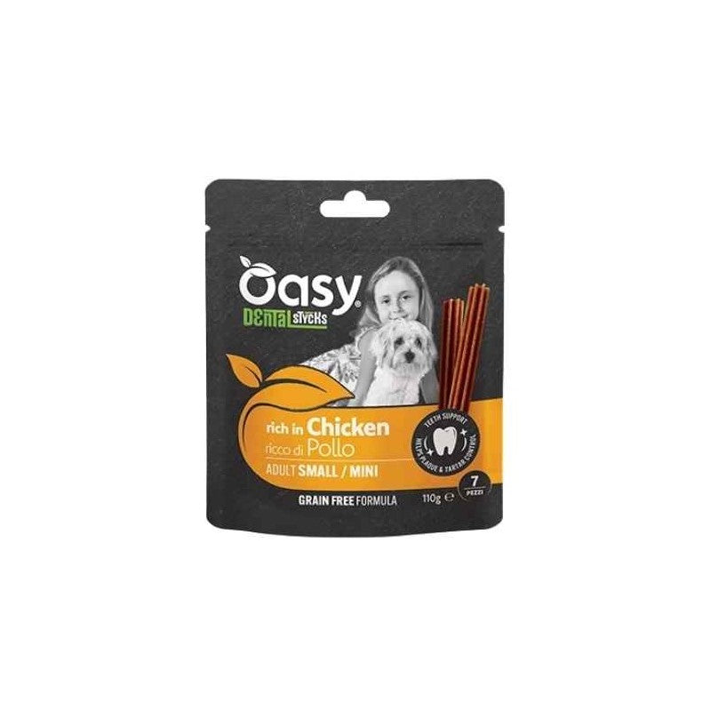 Oasy Snack Cane Grain Free Dental Styck Adult Small/Mini Pollo 110g
