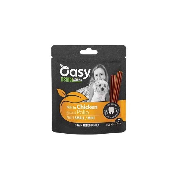 Oasy Snack Cane Grain Free Dental Styck Adult Small/Mini Pollo 110g