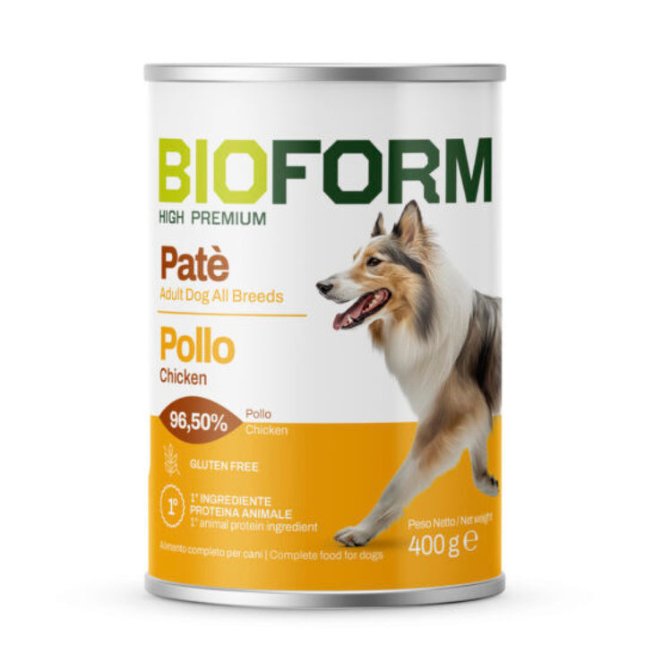 BIO FORM DOG PATÈ gusto POLLO - GLUTEN FREE - gr 400