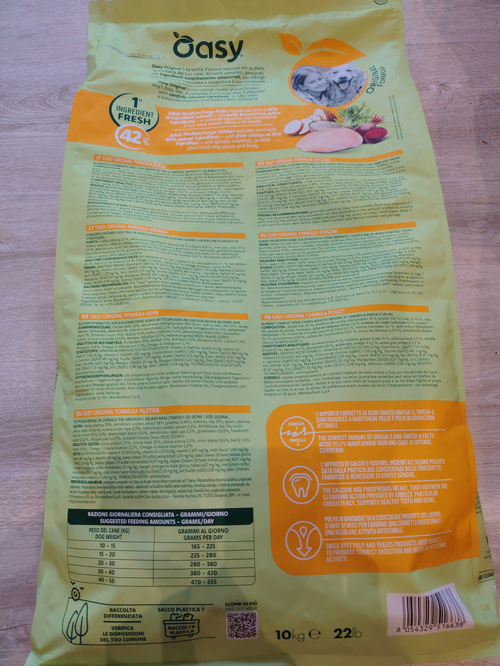 Crocchette Oasy 10 kg medium/large adulti offerta