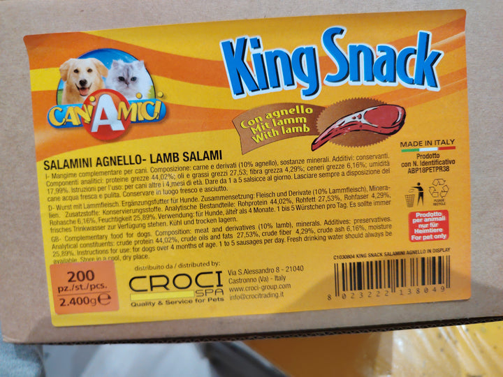 Snack salciciotti cane gusto agnello