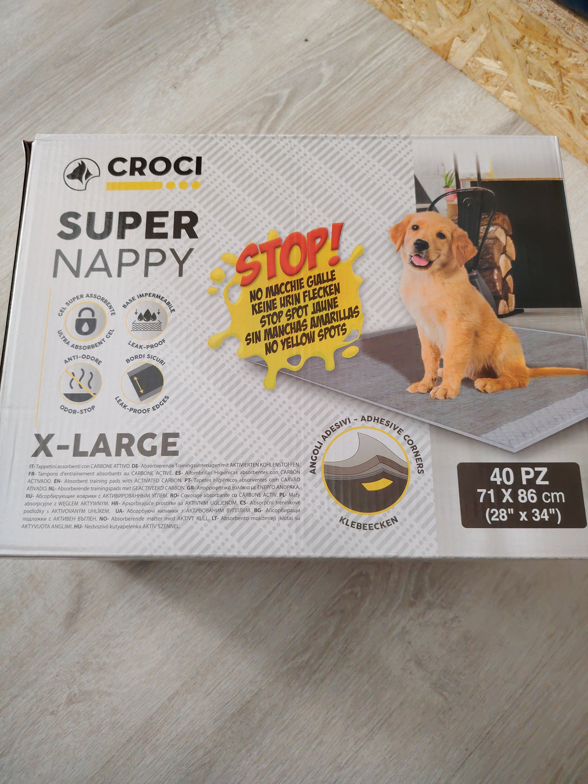 Tappetini traversine ai Carboni attivi croci 71 x 86 cm 40 pezzi ottima qualità super nappy