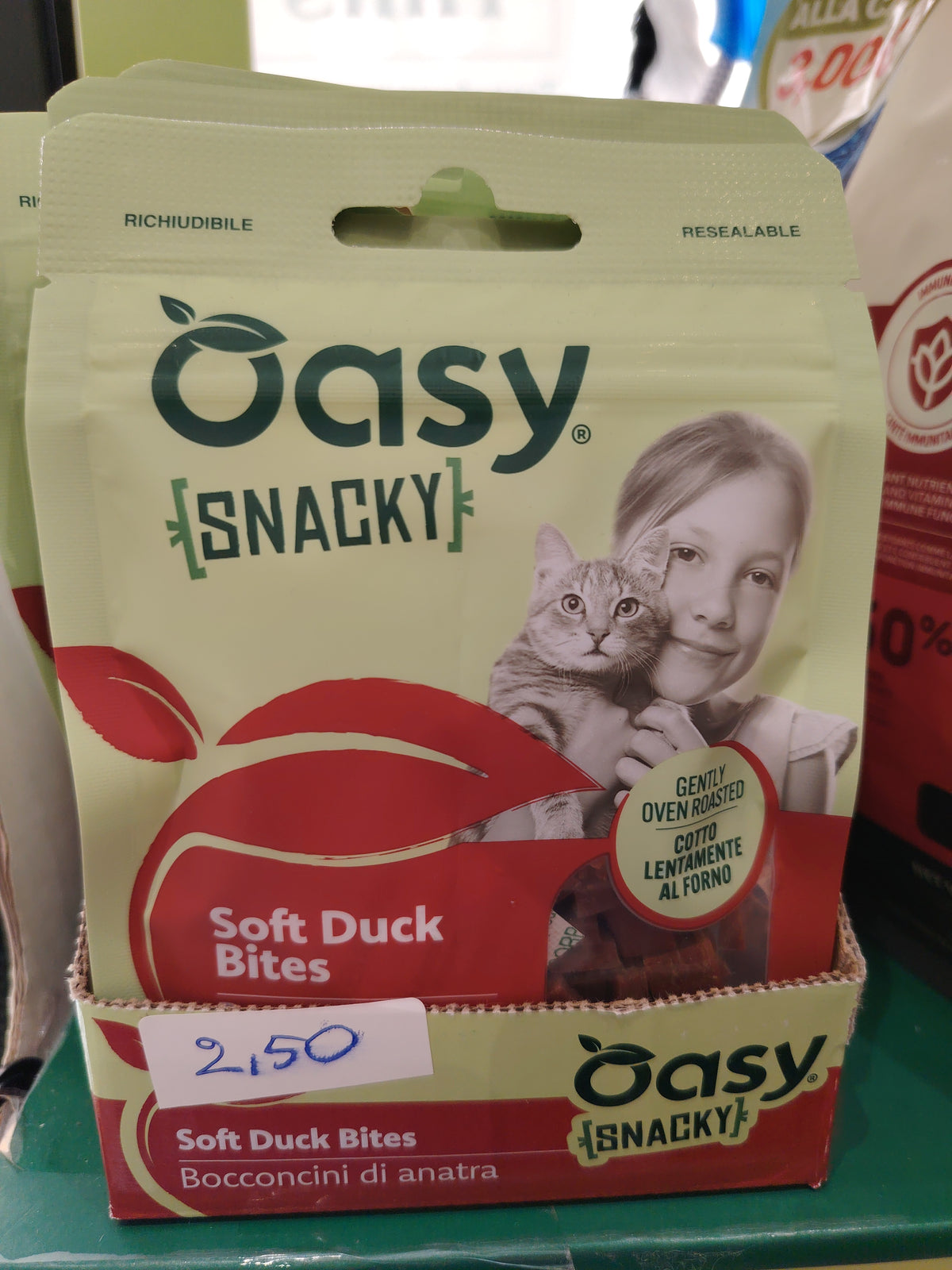 Snacky oasy gatto bocconcini anatra 30 gr