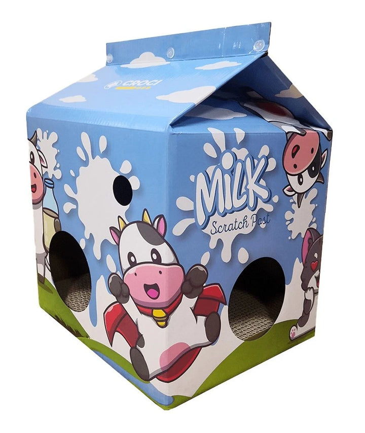 Casetta tiragraffi in cartone modello Milk per gatti Croci 34 x 34 x 49 cm