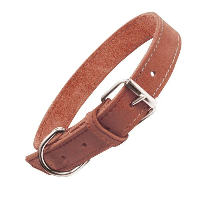 COLLARE NABUK GLORIA  35 CM X 12 MM MARRONE
